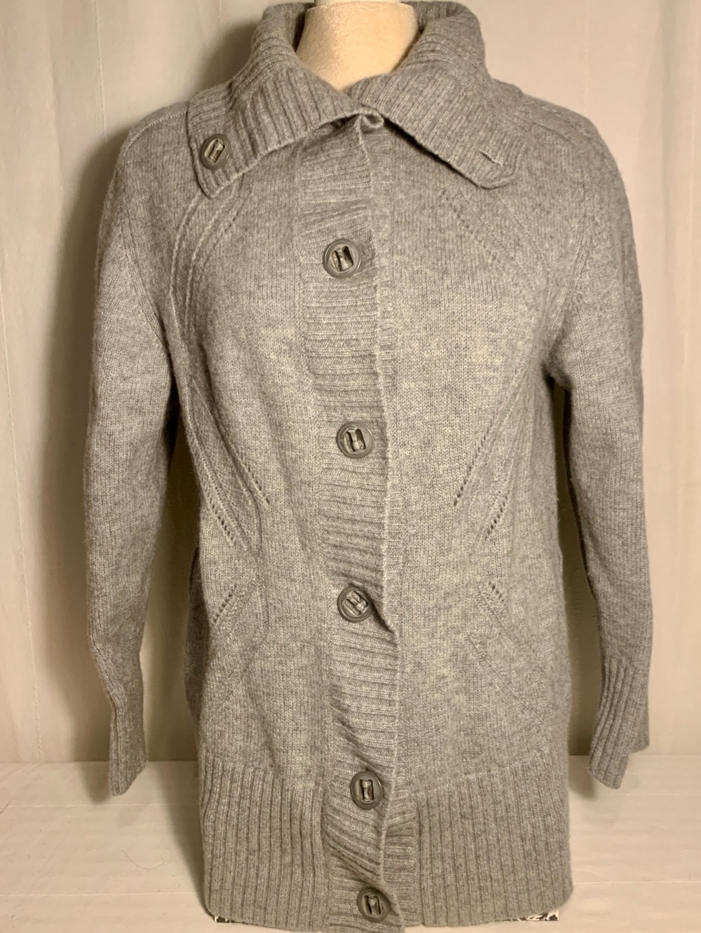 MEC Merino Wool Button-Up Knit Cardigan Sweater